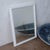 Hollywood Regency Faux Bamboo White Lacquer Mirror, 20th Century For Sale - Image 3 of 6