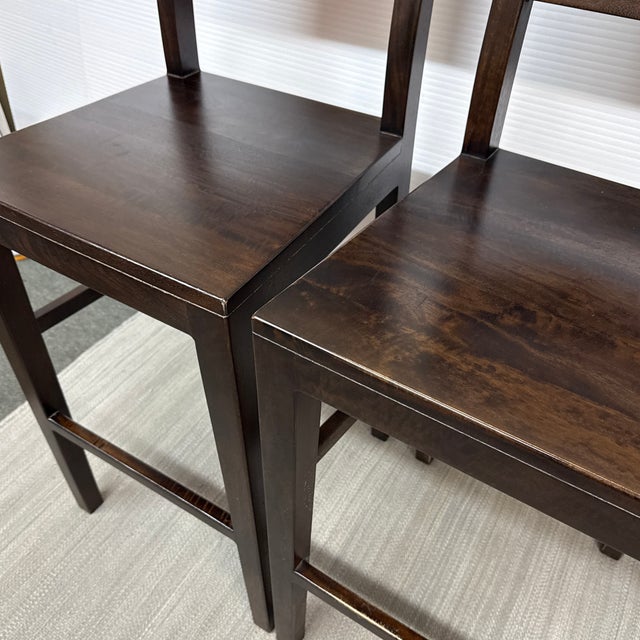 Crate & Barrel Basque Bar Stools, Pair For Sale - Image 9 of 12