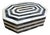 Vintage Black & White Bone Inlay Box Octagonal Geometric Trinket Box For Sale