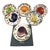 Hilton McConnico for Daum: 6 dessert plates "The Lost Arrows of William Tell" Period: circa 1987 Material: porcelain...