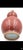 Asian Peach Bloom Double-Gourd Glaze Vase For Sale - Image 3 of 3
