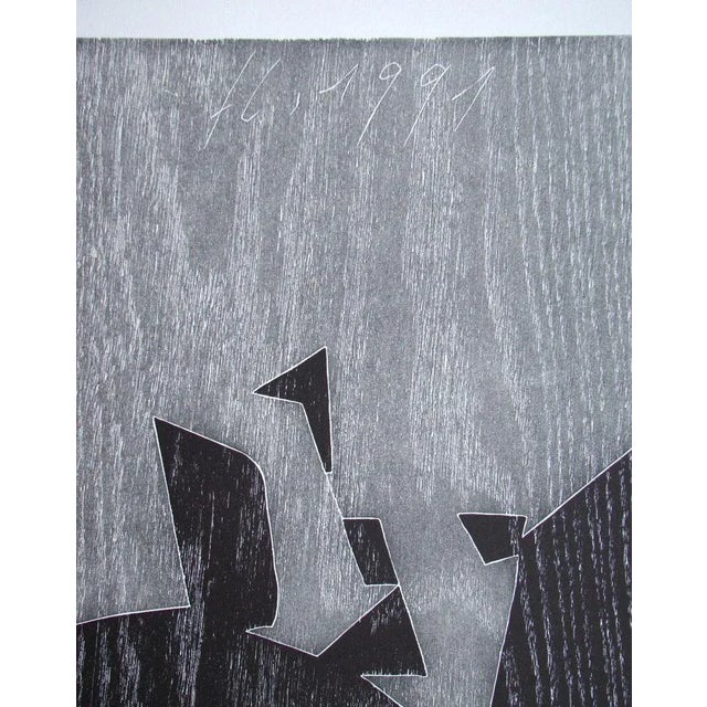 Franz Eggenschwiler, Donnerpfeile II, 1992, Original Woodcut For Sale - Image 11 of 17