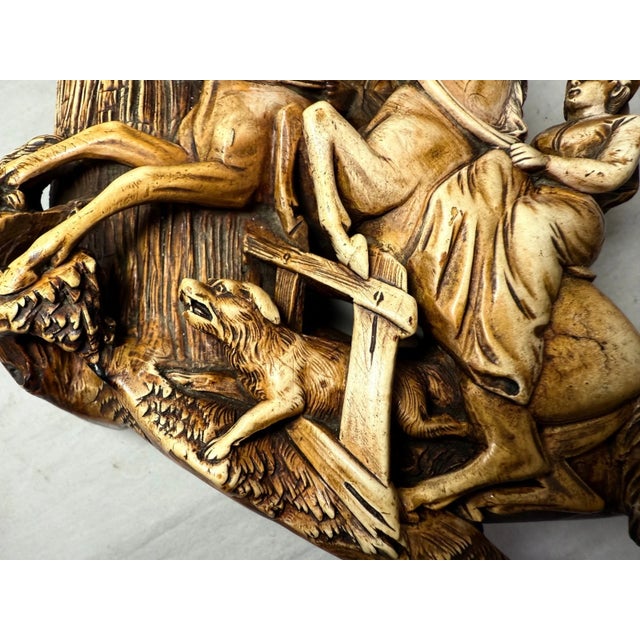 Huge Antique 19th Century Hand Carved Man Lady Horse Dog Meerschaum Smoking Pipe For Sale - Image 15 of 16