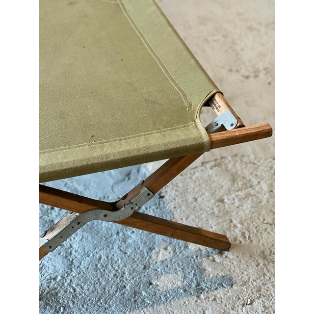 Metal Green Military Folding Bed, 1945 For Sale - Image 7 of 11