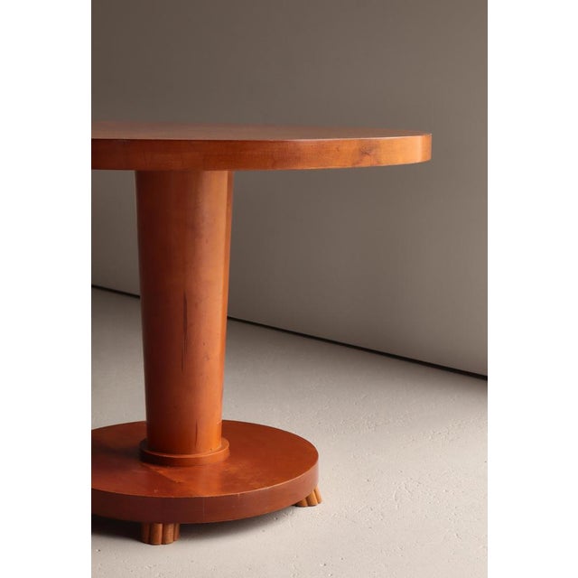 Wood Scandinavian Art Deco Side Table in Birchwood, 1930s For Sale - Image 7 of 18