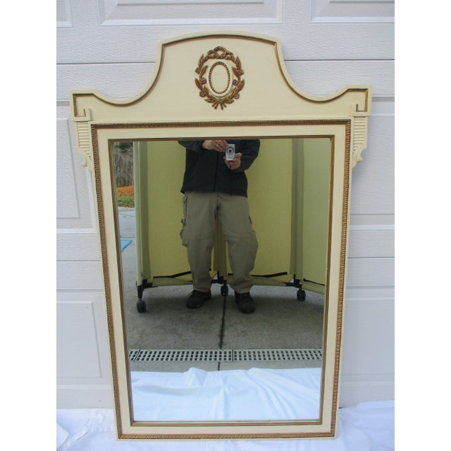 1950s Baker Furniture Off-White Wall Mirror For Sale - Image 13 of 13
