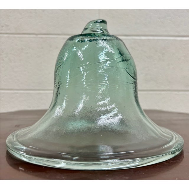 Vintage French Style Aqua Color Glass Garden Cloche For Sale - Image 4 of 7