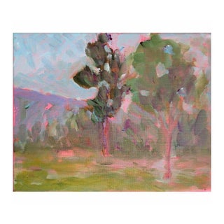 Mary Houston Acrylic on Canvas "Mountain Poplars" For Sale