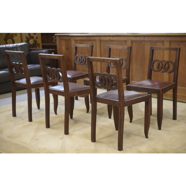 Oak Dining Chairs, 1950s, Set of 6 For Sale - Image 3 of 12