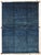 Vintage Hand-knotted Persian Lori Gabbeh rug featuring a deep indigo field with subtle tonal variation and a sparse...