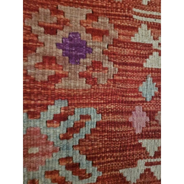 Wool Kilim Rug with Traditional Geometric Patterns For Sale - Image 5 of 11