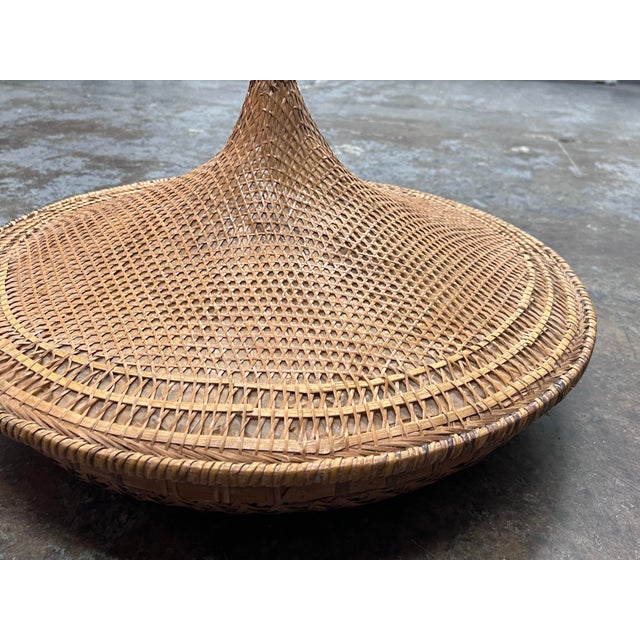 Handwoven Wicker Lidded Basket, Vintage For Sale - Image 9 of 12