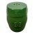 Vintage Chinoiserie Emerald Green Glazed Ceramic Drum Garden Stool or Pedestal For Sale