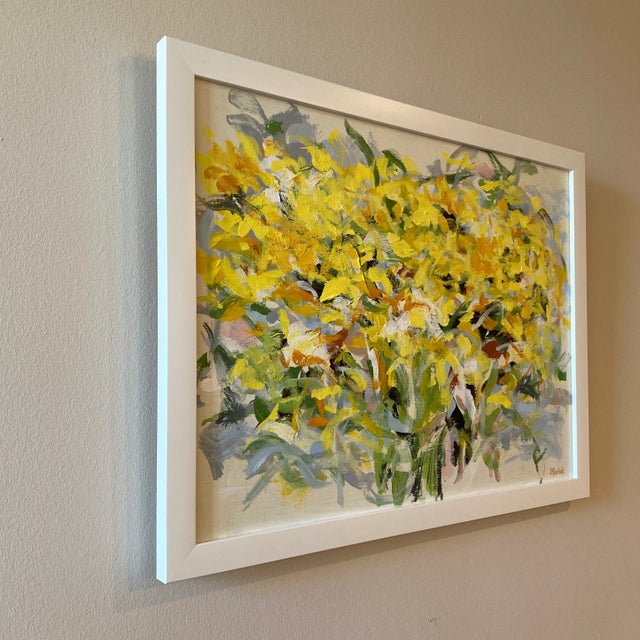 Contemporary Abstract Floral Painting For Sale - Image 4 of 4