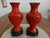 Pair of Mid-Century Chinese Red Cinnabar Vases - Red Lacquer Over Brass For Sale - Image 9 of 9