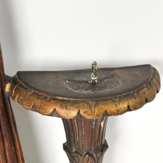 Sculpture Materials Extra Large Vintage Bow and Tassel Wall Hanging Candle Holder for Pillar Candles For Sale - Image 7 of 12