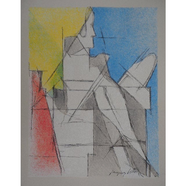 Jacques Villon, The Reader, Original Signed Lithograph For Sale - Image 6 of 6