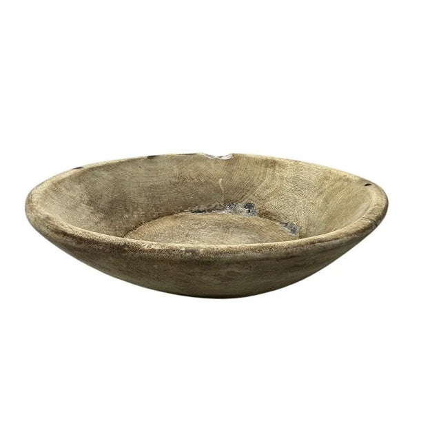 Farmhouse Vintage Wooden Parat Bowl - Small For Sale - Image 3 of 5