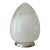 Vintage Egg-Shaped Table Lamp; 1970s Modern Ovoid Blown Glass Globe Chrome Base Lamp For Sale