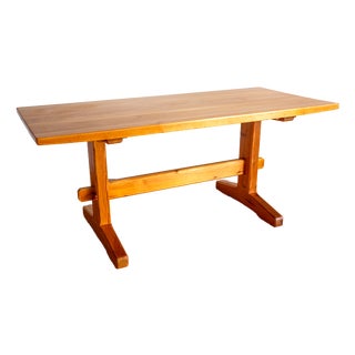 Mid-Century Modern Refectory Pine Dining Table in Blonde by Trestle R. Nance, 1960s For Sale