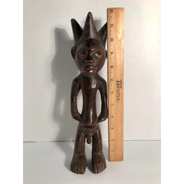 Wood Vintage Pende Miniature Wood Statue African Art For Sale - Image 7 of 8