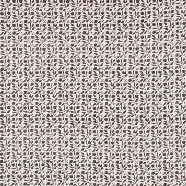 Morris & Co Rosehip Fabric in Black/Ecru - a Sample For Sale