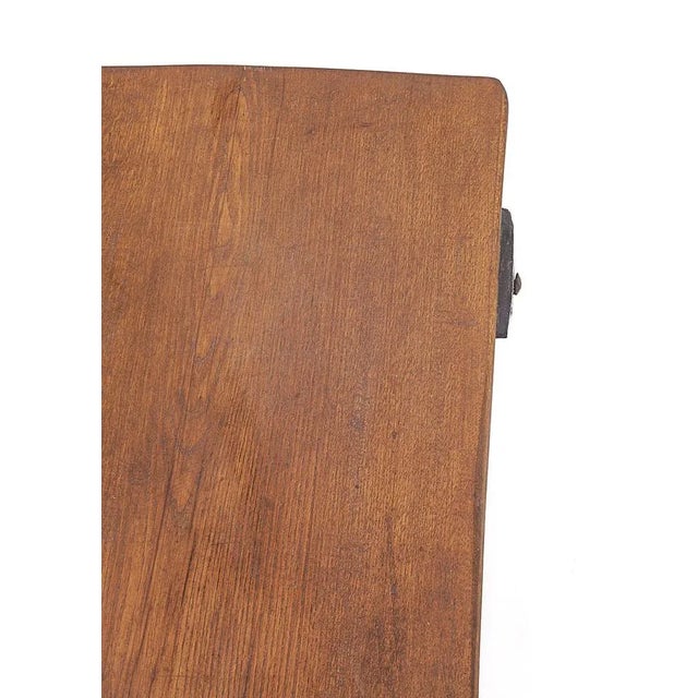 Brutalist Coffee Table in Elm in the style of Jacques Adnet, 1950s For Sale - Image 10 of 11