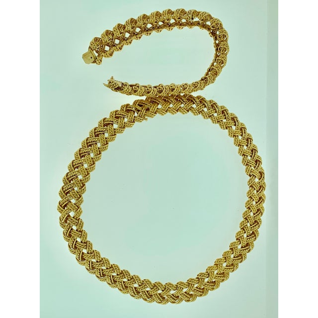 Late 20th Century Late 20th Century Bocheron Two-Piece Necklace and Bangle Set in 18 Karat Yellow Gold 165 Grams For Sale - Image 5 of 18
