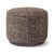This round ottoman of textural upholstery can be placed just about anywhere, bringing with it a hip retro vibe.