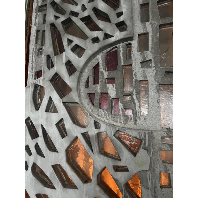 Glass Large Dutch Brutalist Concrete Windows, 1960s, Set of 2 For Sale - Image 7 of 18