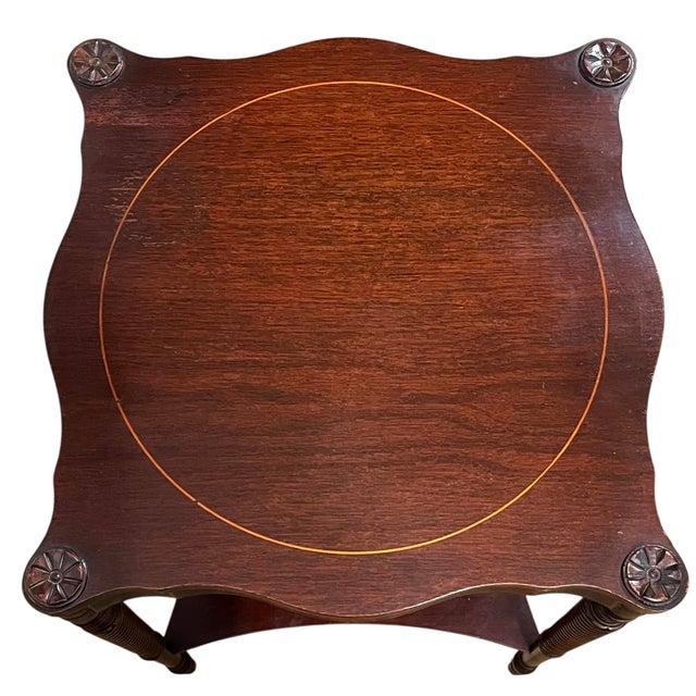 1940s American Mahogany Side Table For Sale - Image 4 of 8
