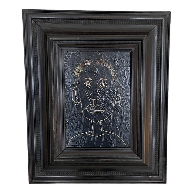 Bachmann, Portrait of a Man, 2022, Acrylic, Framed For Sale - Image 10 of 10