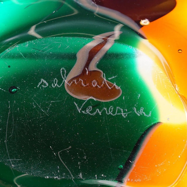 Glass Vintage Murano Glass Bowl by Salviati & C. Ca. 1960 For Sale - Image 7 of 8