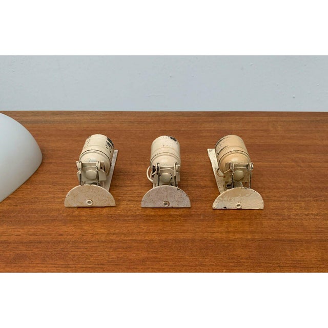 Mid-Century Modern German Muschel Glass Wall Lamps by Wilhelm Wagenfeld for Peill & Putzler, Set of 3 For Sale - Image 18 of 18