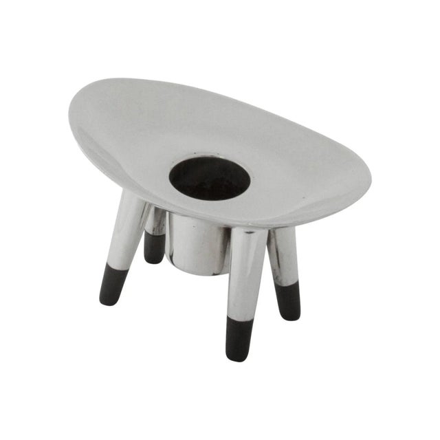 Sterling Bowl With Matching Candlesticks For Sale - Image 4 of 5