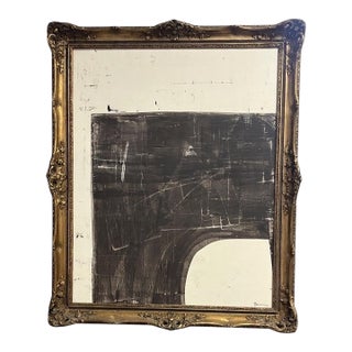Large Original Black & White Abstract Painting For Sale