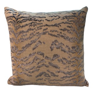 Blue Zebra Print Pillow For Sale