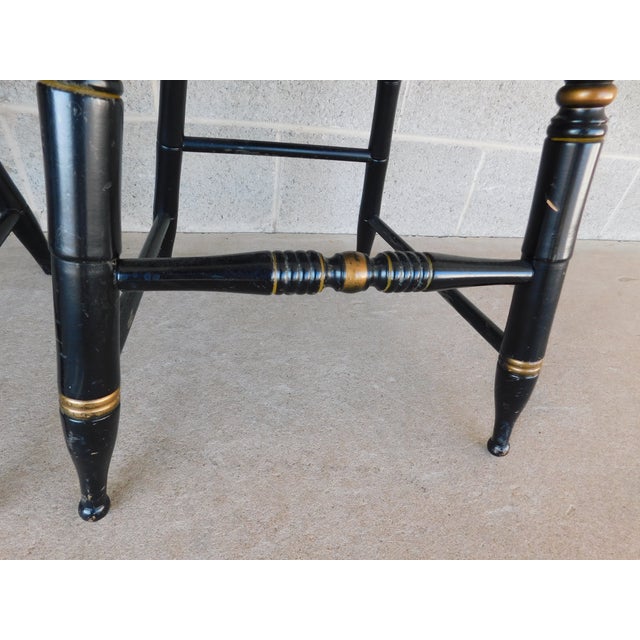 L Hitchcock Maple Stenciled Eagle Back Tavern Inn Chairs - Set of 4 For Sale - Image 12 of 17