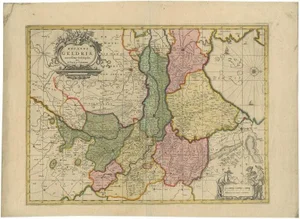 Antique Map of the Province of Gelderland, 1690