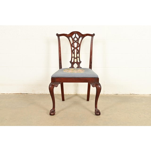 Antique Chippendale Carved Mahogany Side Chair or Dining Chair, Circa 1860s For Sale - Image 12 of 12