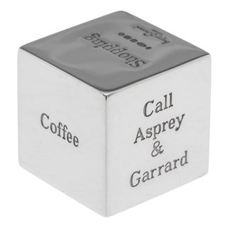 Vintage English Silver Decisions Dice from Asprey & Garrard, 2000 For Sale