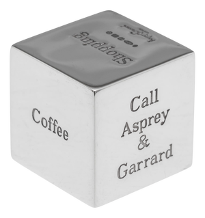Vintage English Silver Decisions Dice from Asprey & Garrard, 2000