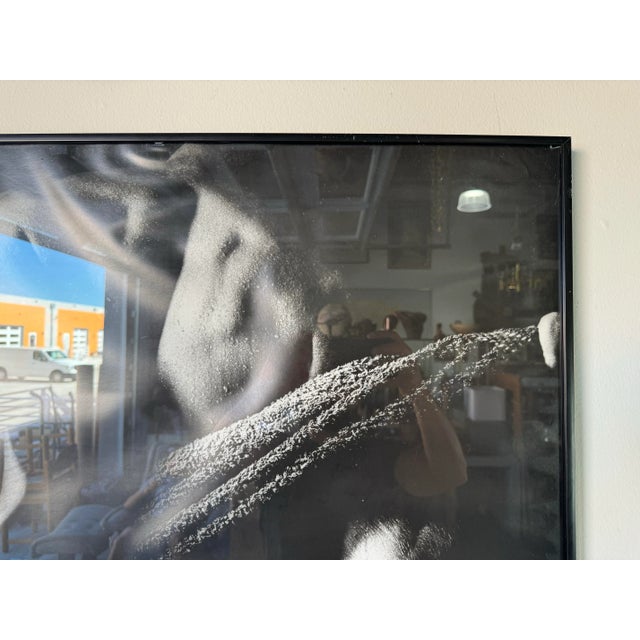 1980's Vintage Bertram Bahner " Towel " Black and White Poster Print For Sale In Miami - Image 6 of 12