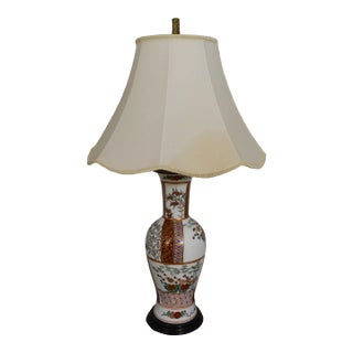 1990s Porcelain Chinese Style Urn Table Lamp For Sale