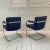 Mid 20th Century Mid 20th Century Milo Baughman Chrome and Blue Chairs - a Pair For Sale - Image 5 of 8