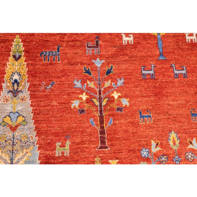 Contemporary Gabbeh Rug 6'8'' X 9'9'' For Sale - Image 9 of 11