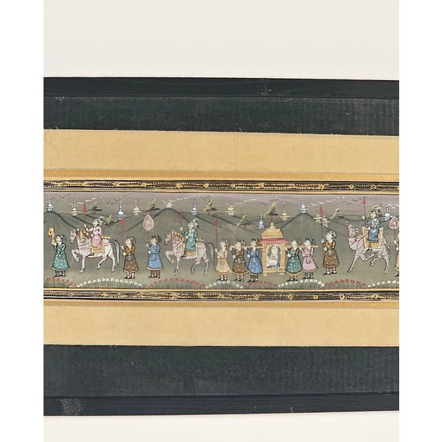 Indian Vintage Indian Miniature of a Procession, Circa 1970 For Sale - Image 3 of 4