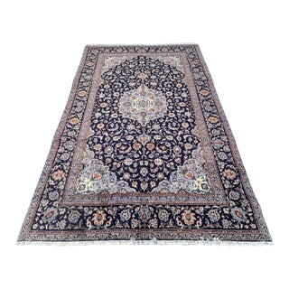 7'0 X 10'8 Persian Fine Kashan Area Rug For Sale