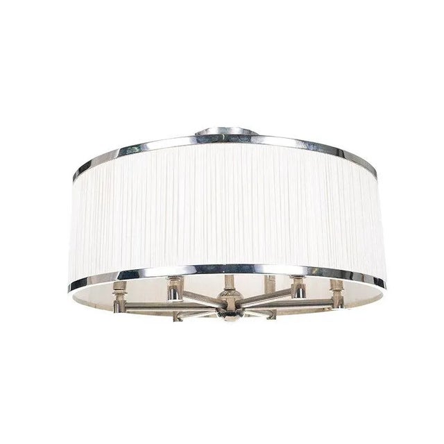 A lavish span of densely pleated silk enwraps the warm glow of this Hastings pendant. The gathered quality of the rich...