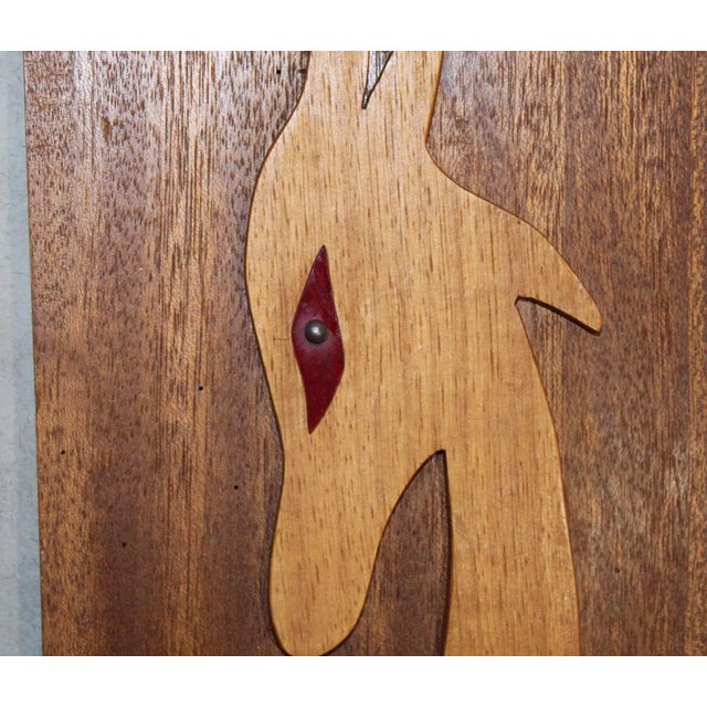 Mid-Century Modern Mid 20th Century Pair of Wood Carved Wall Art For Sale - Image 3 of 9
